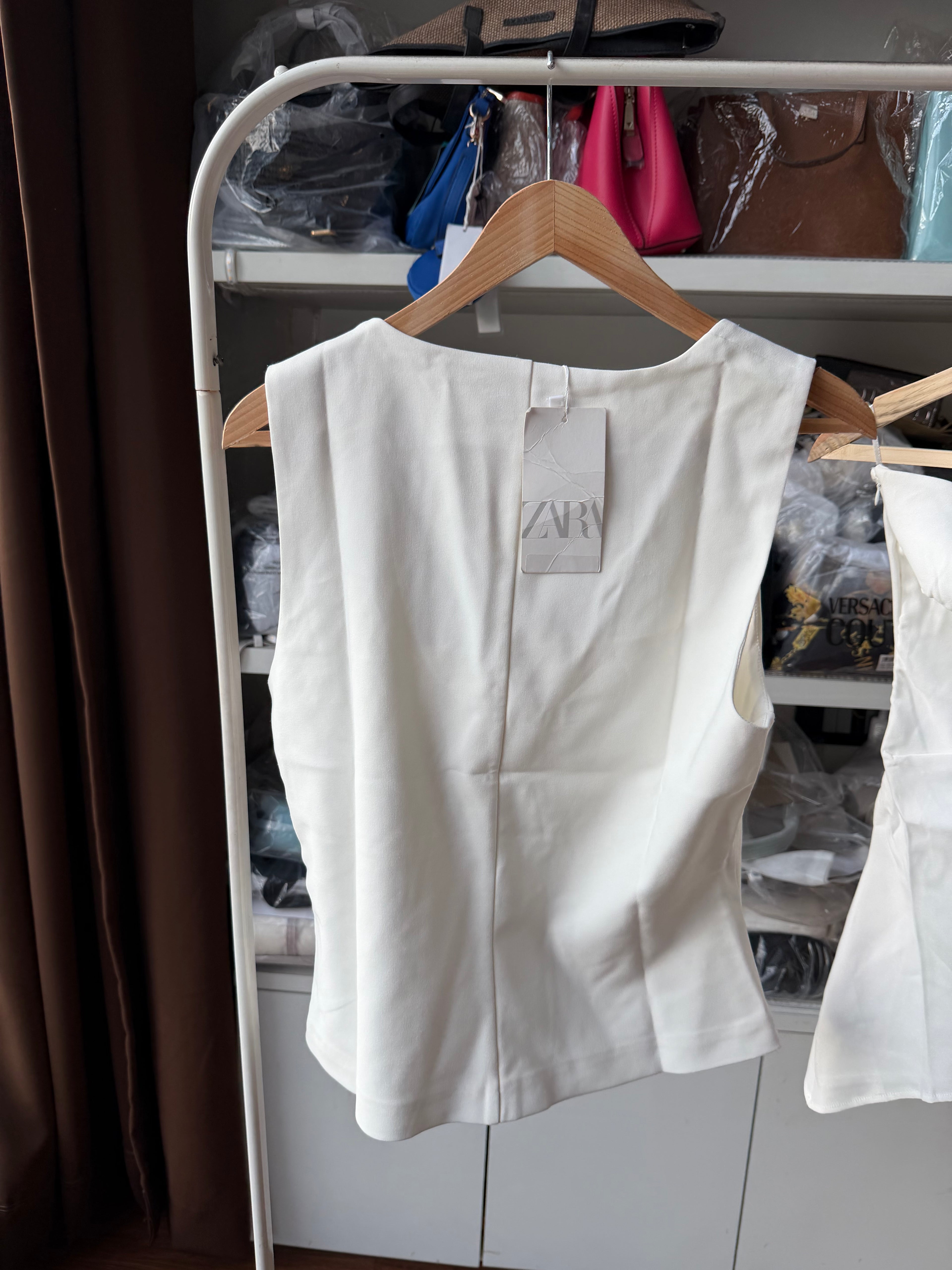 Zara scoop neck top
