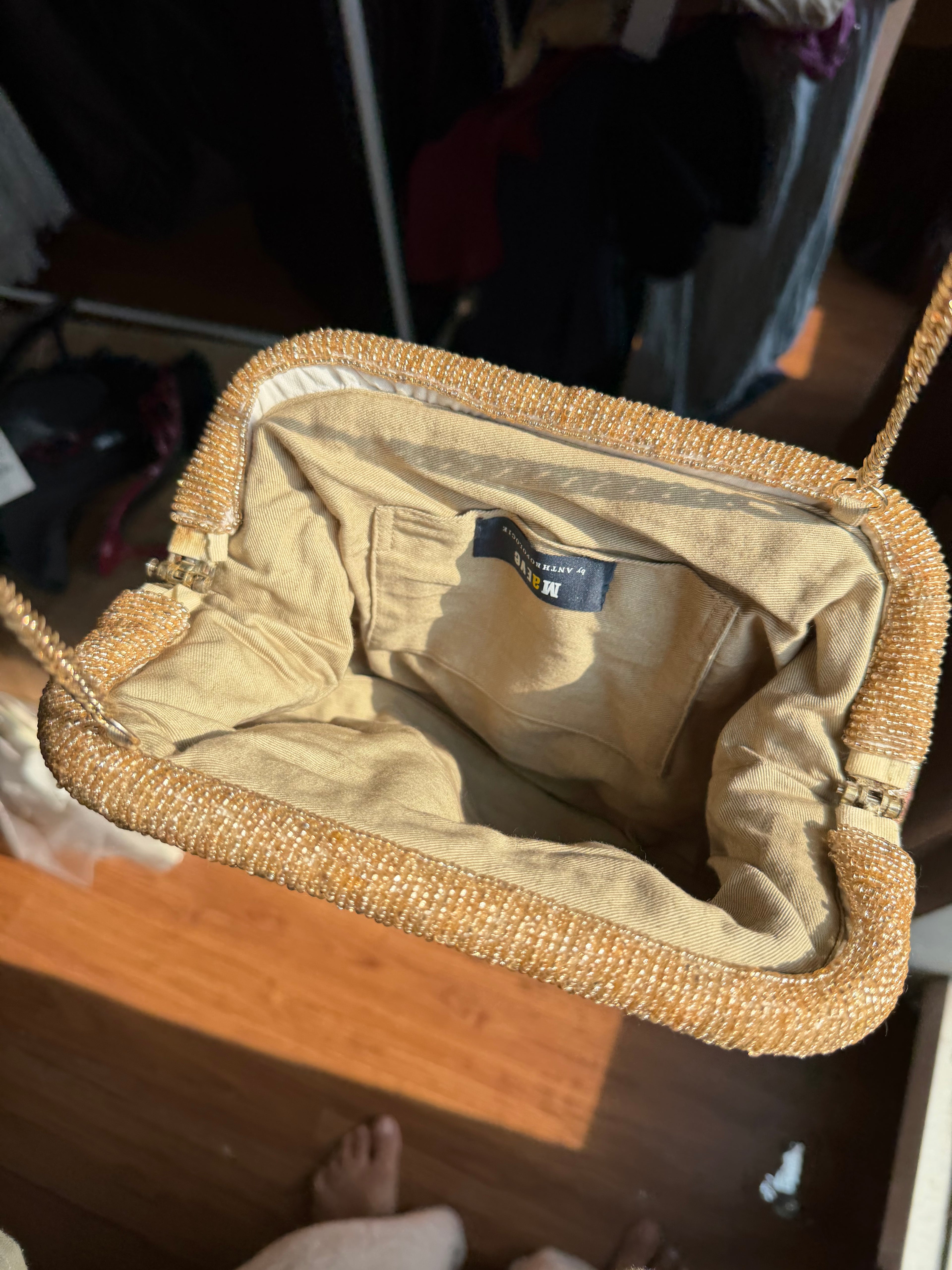 ANTHROPROLOGIE BEADED BAG