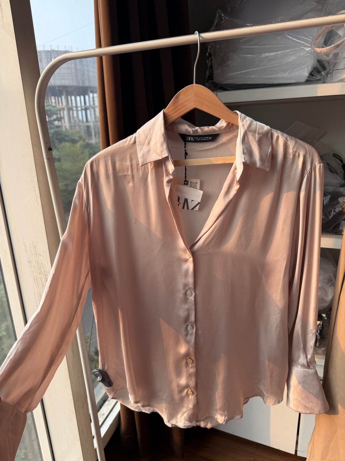 Zara satin shirt