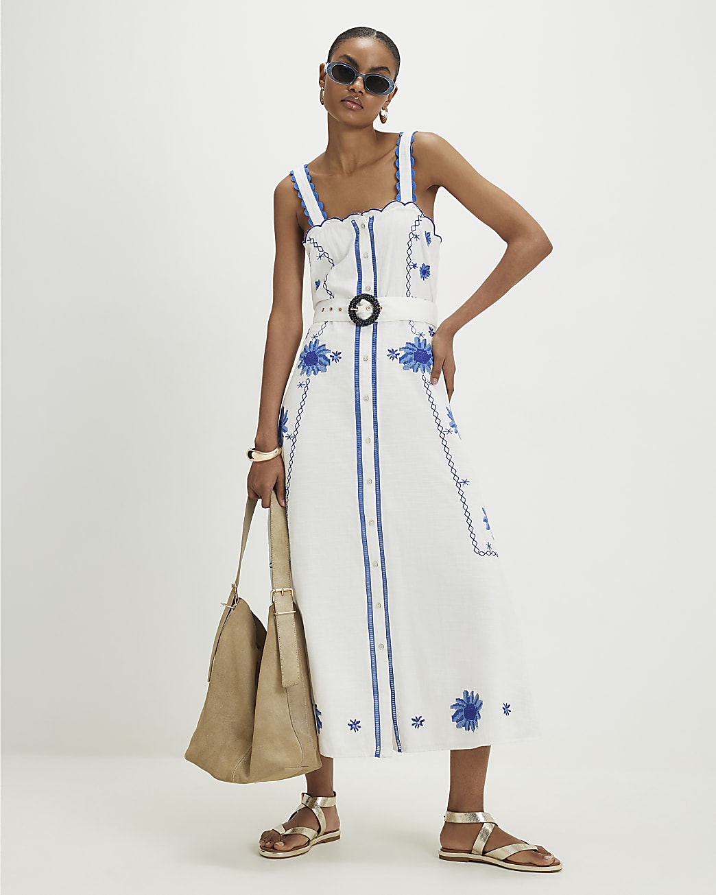 RIVER ISLAND EMBROIDERED DRESS