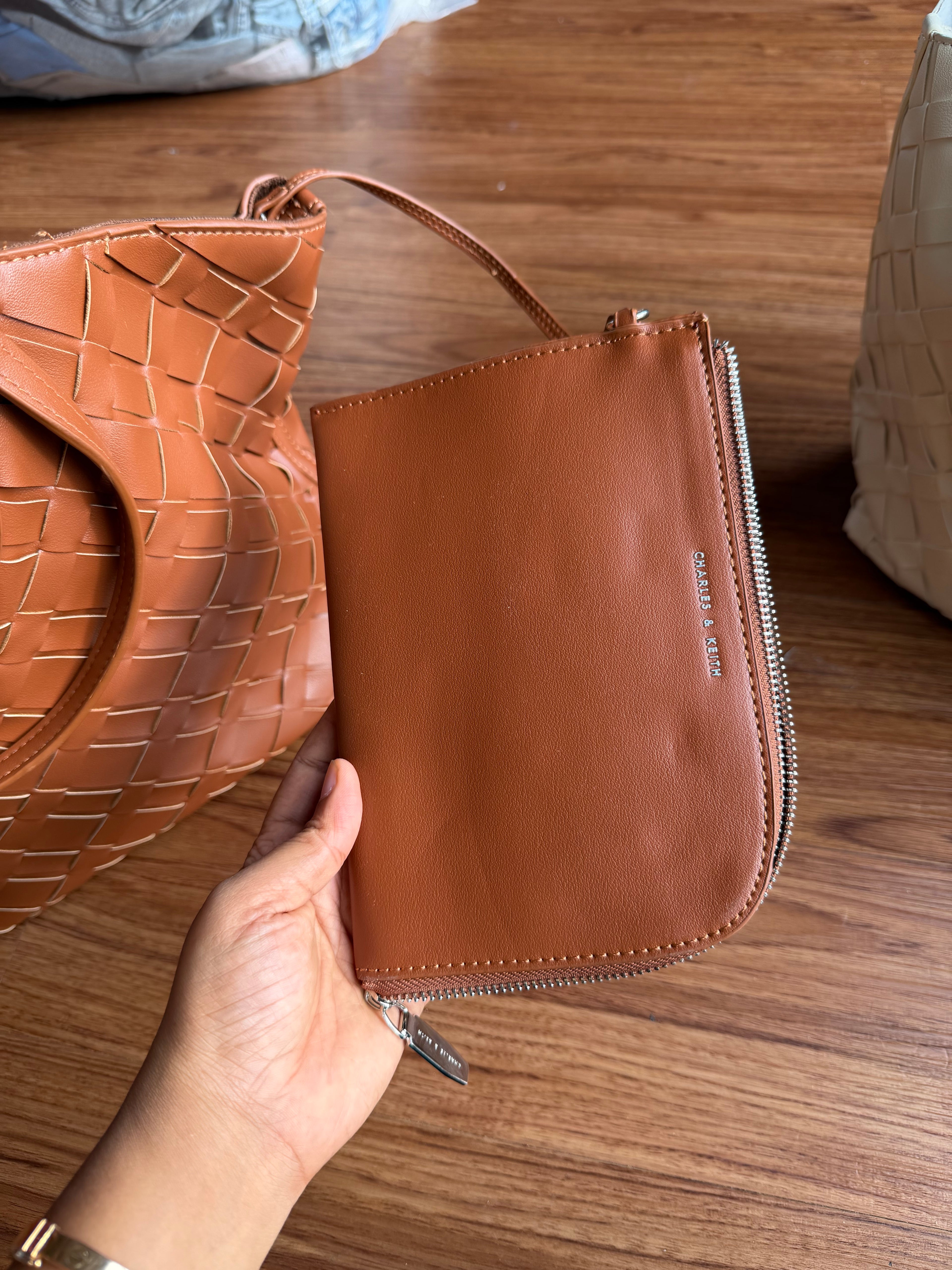 CHARLES AND KEITH IVETTE WOVEN TOTE