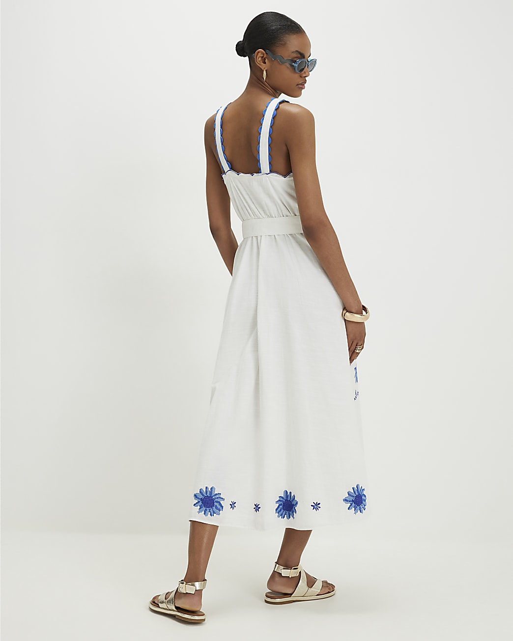 RIVER ISLAND EMBROIDERED DRESS
