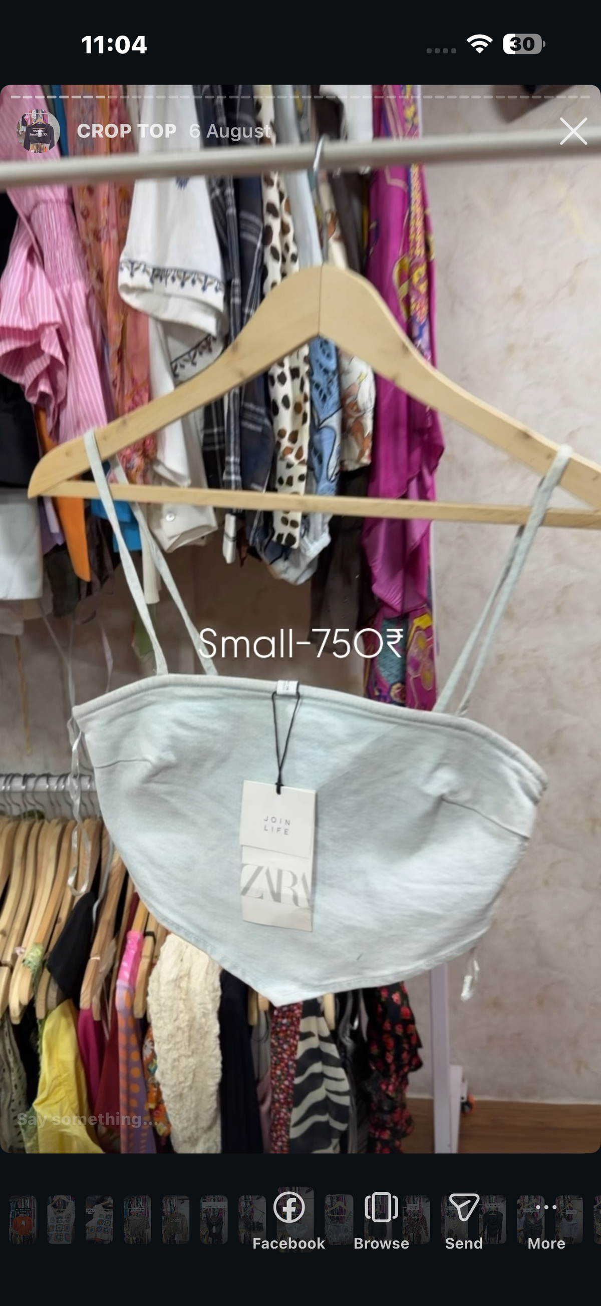 ZARA DENIM TOP