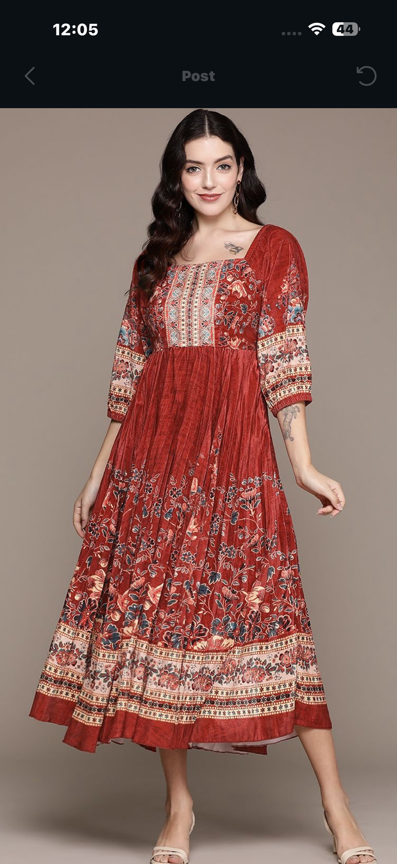 Ritu kumar velvet dress