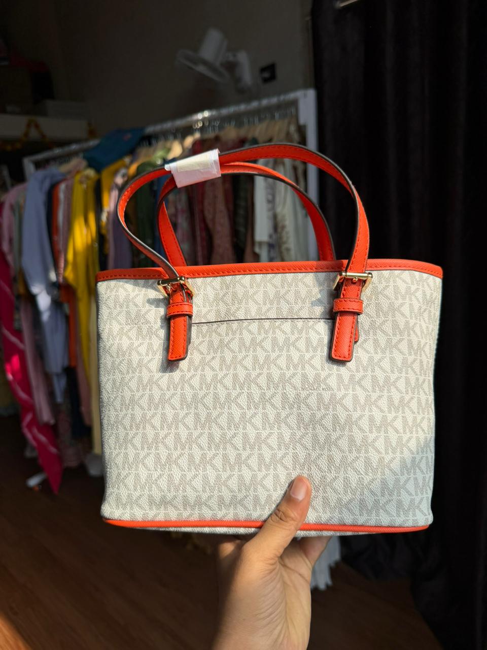 Michael Kors Jet Set Travel Top-Zip Tote Bag.