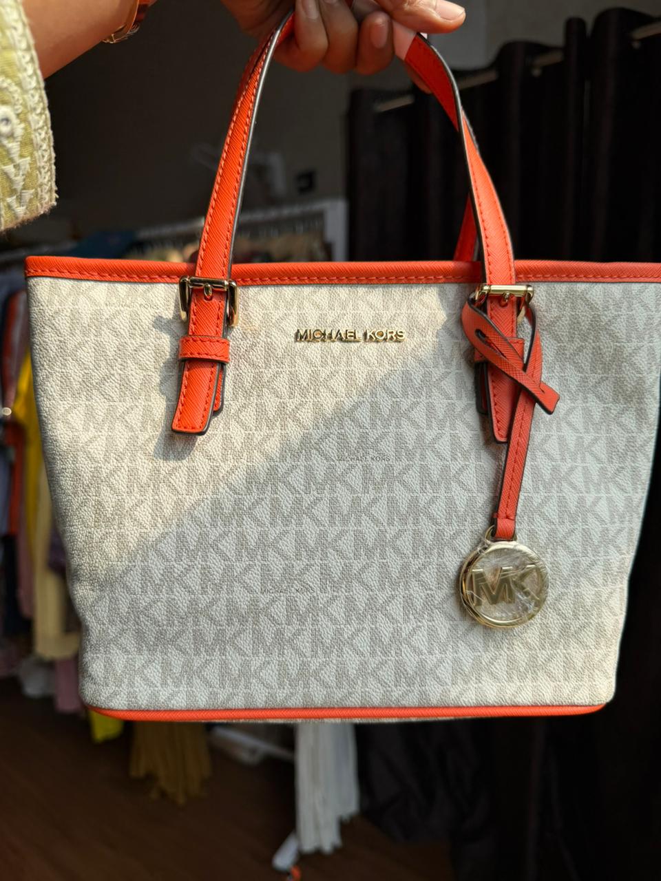 Michael Kors Jet Set Travel Top-Zip Tote Bag.