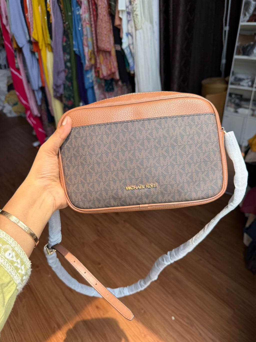 Buy Michael Kors Brown Jet Set Small Crossbody Bag
