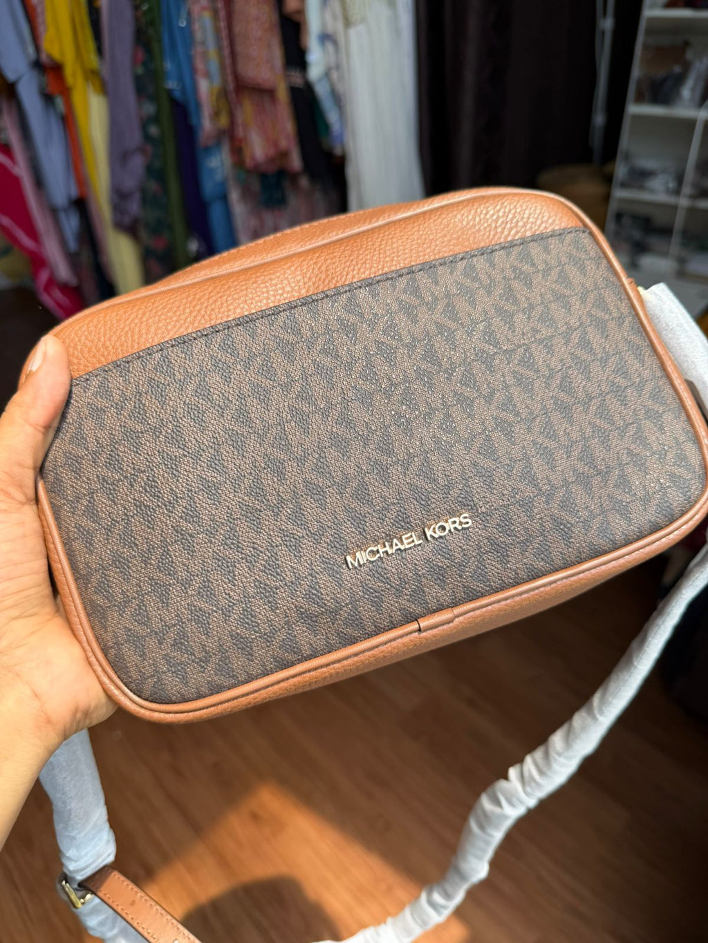 Buy Michael Kors Brown Jet Set Small Crossbody Bag