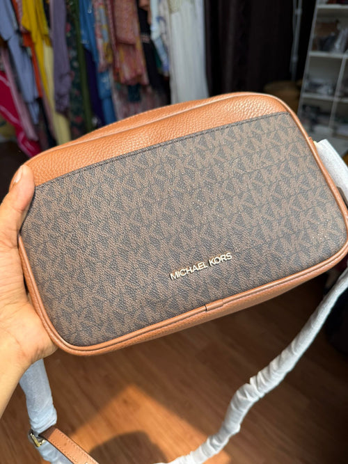 Buy Michael Kors Brown Jet Set Small Crossbody Bag