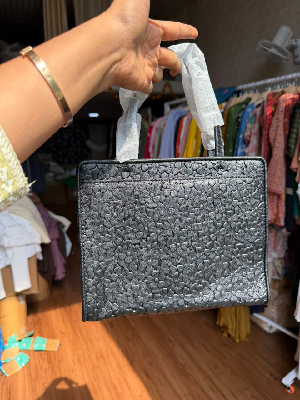 KARL LAGERFELD Maybelle Satchel in Black
