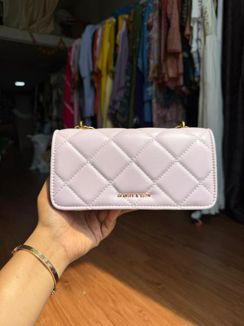 CHARLES & KEITH Soft Pink Paffuto Extra Small Shoulder Bag