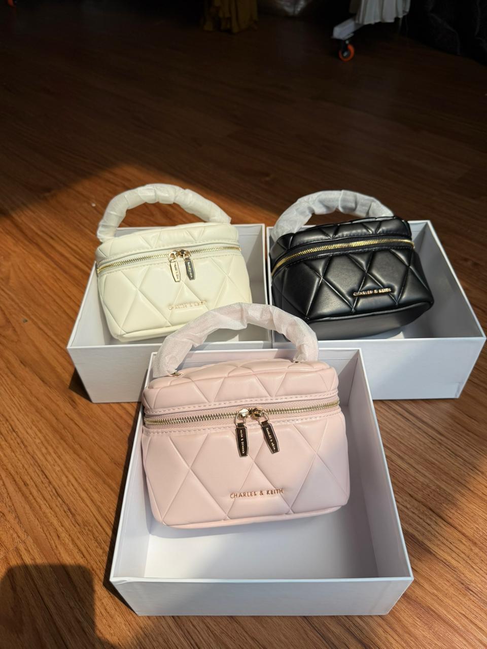CHARLES & KEITH Pink Arwen Small Vanity Bag