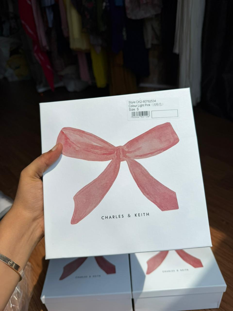 CHARLES & KEITH Pink Arwen Small Vanity Bag