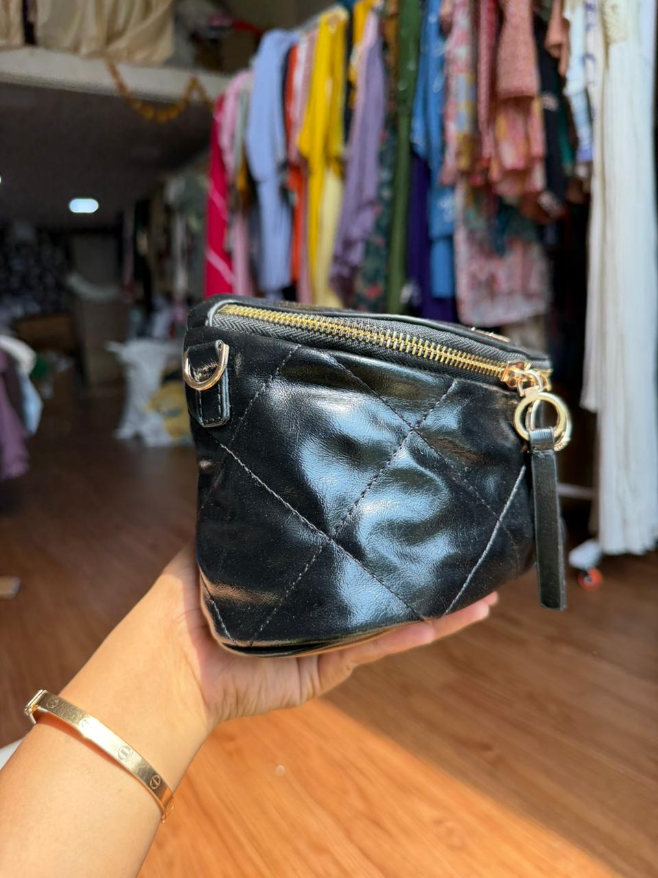 White Quilted Charles & Keith Apfra Vanity Crossbody Bag
