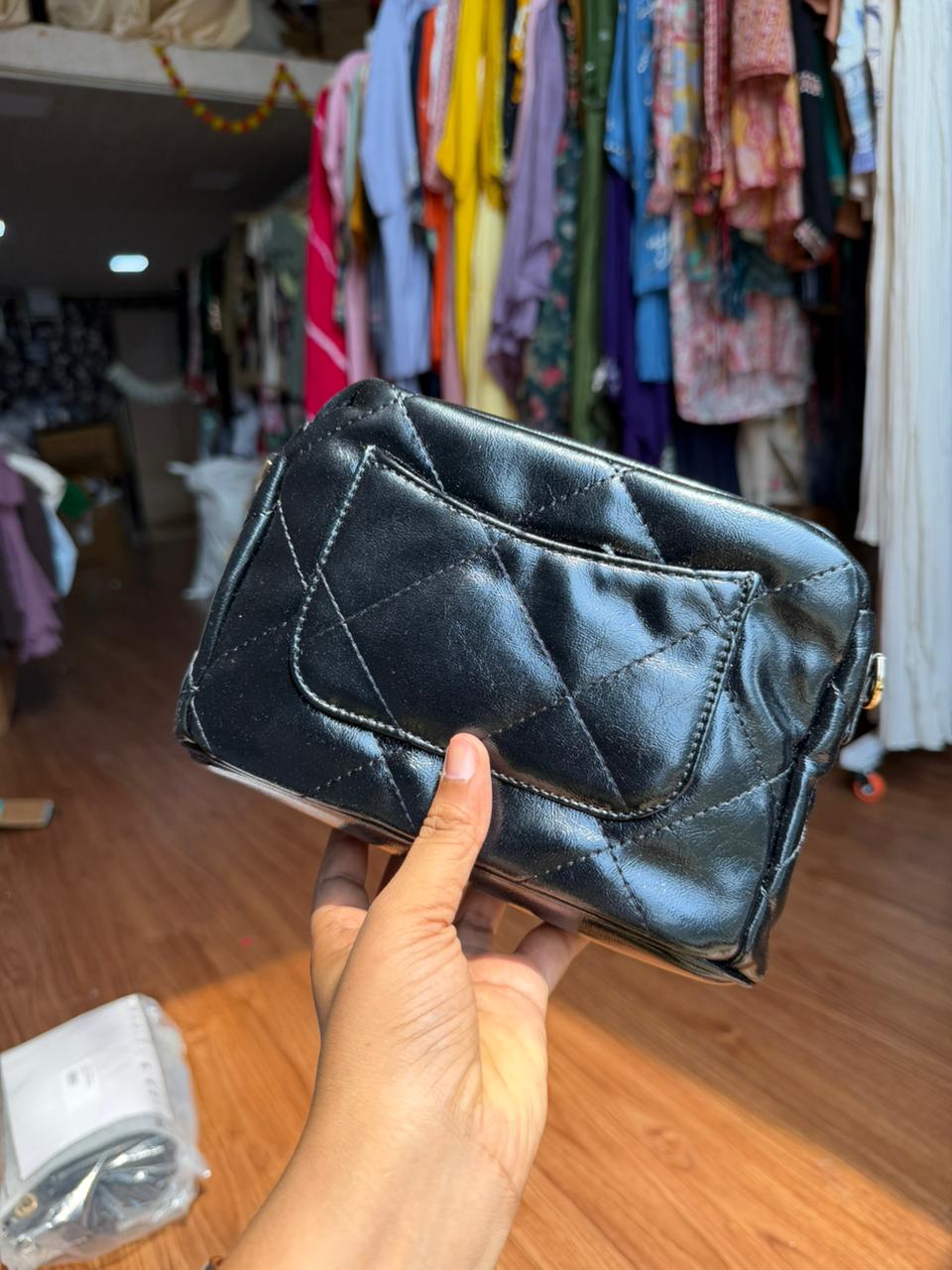 White Quilted Charles & Keith Apfra Vanity Crossbody Bag