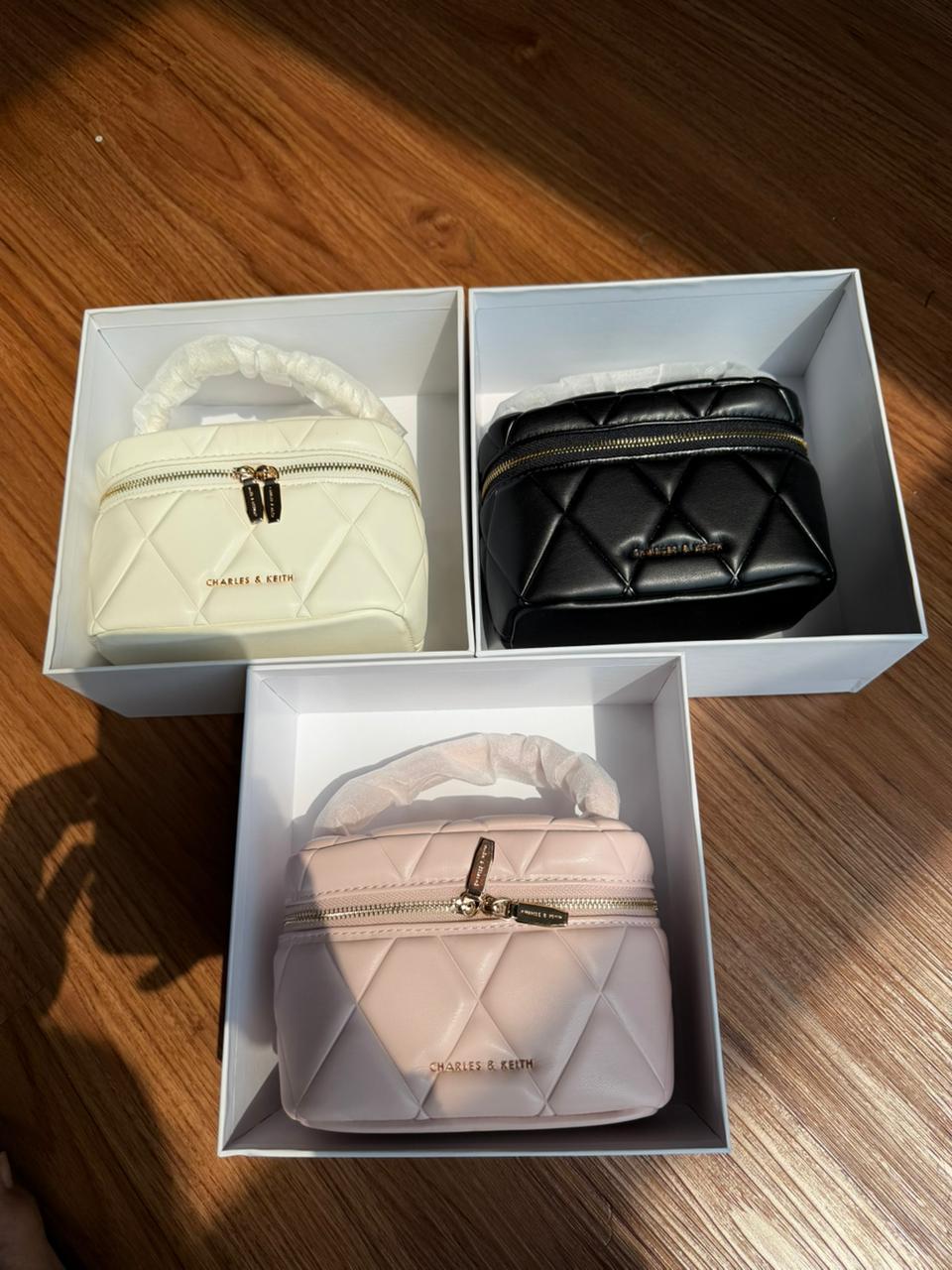 CHARLES & KEITH Pink Arwen Small Vanity Bag