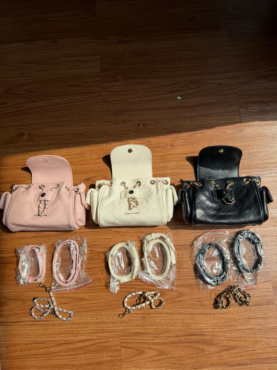 CHARLES AND KEITH -2 In 1 bagpack + crossbody