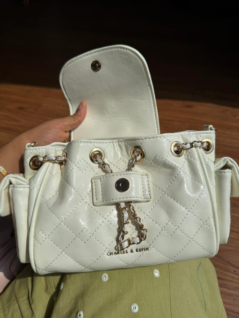 CHARLES AND KEITH -2 In 1 bagpack + crossbody